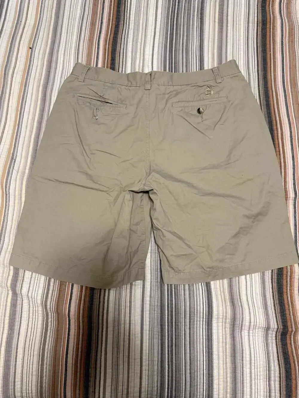 Disney Parks Mickey Mouse Embroidered Khaki Chino Shorts